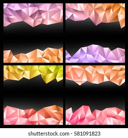 Set of colorful Mosaic Backgrounds, Creative Design Templates