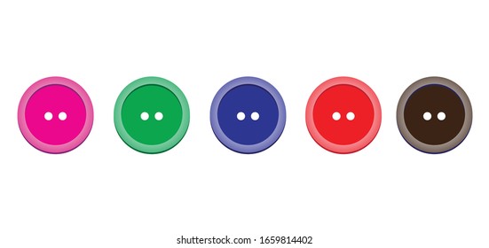 set of colorful mother pearl buttons