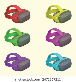 set of colorful mouse icon