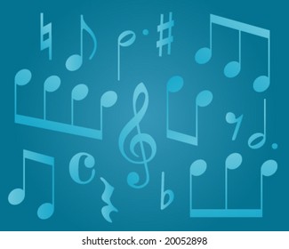 Set Colorful Musical Symbols Stock Vector (Royalty Free) 20052898 ...