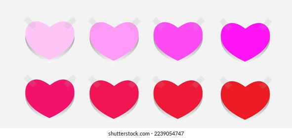 Set of colorful note papers	
