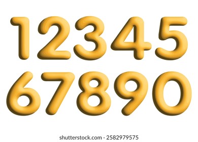 Set of colorful numbers. Vector illustration. Template elements for greeting card, web design. Mathematics educational children game.