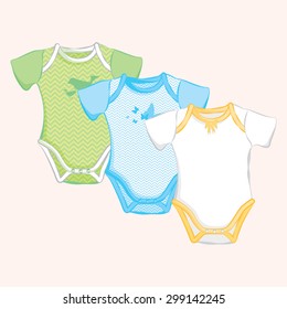 set colorful onesie for babies