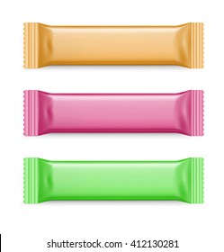 Set of colorful packing bar. Vector illustration. It can be used in the adv, promo, packadge, etc.
