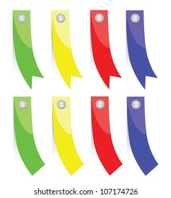 Set of colorful paper banners, vector illustration
