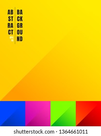 Set of colorful paper cut yellow, blue, pink, green, red color background and shadow with place for Your text. You can use for banner web, cover, poster, brochure flyer, leaflet, etc. Vector