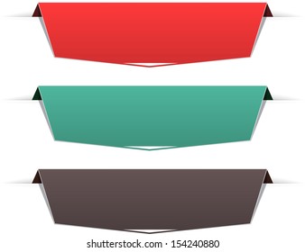 Set of colorful paper labels. Vector eps10.  