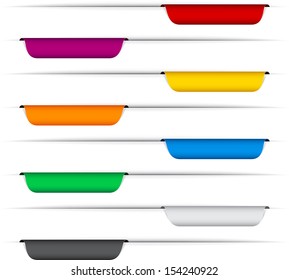 Set of colorful paper labels. Vector eps10.  