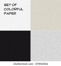 Set of colorful paper. Vector backgrounds.