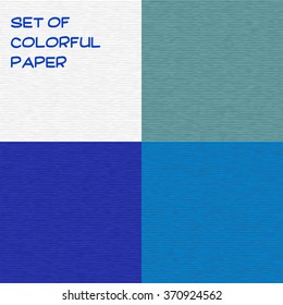 Set of colorful paper. Vector backgrounds.