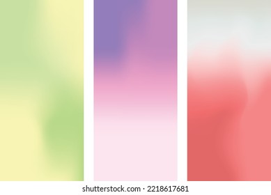 Set of colorful pastel backgrounds. Modern abstract color backdrops. soft hippie posters collection. Psychedelic art. smartphone walppaper background