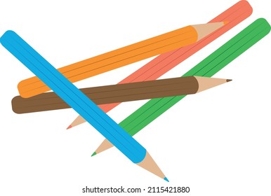 Set of colorful pencil. Pencils isolated. Theme Back to school . Tools for presentation, publications, education.