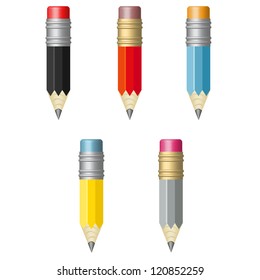 set of colorful pencils