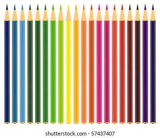 Set of colorful pencils