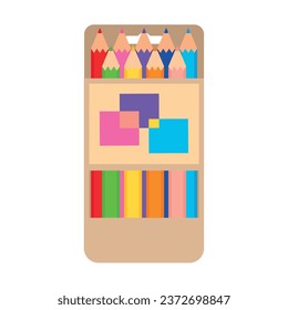 Set of colorful pencils on white background