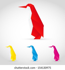 Set colorful penguins