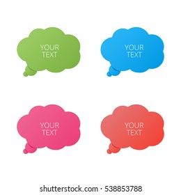 Set of colorful pointers. Vector illustration.