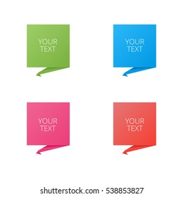 Set of colorful pointers. Vector illustration.
