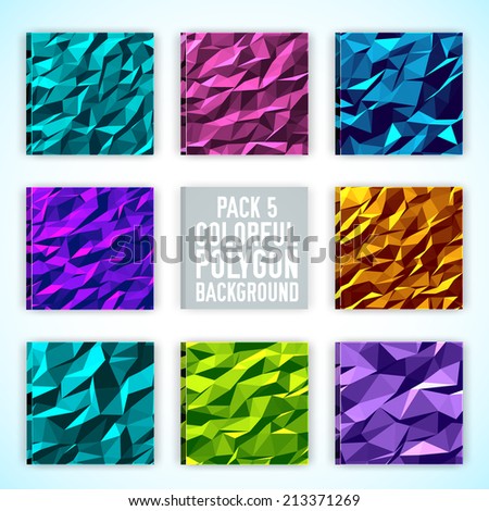set of colorful polygonal backgrounds concept. Vector illustration design
