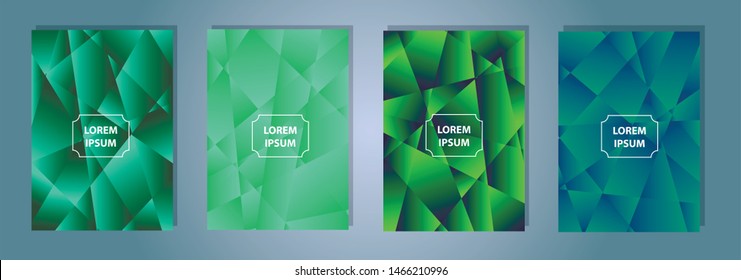 Set of colorful polygonal Vector EPS 10 illustration Gradient Background Texture. Simply geometric pattern. Template for design, banner, flyer, wallpaper, brochure, smartphone screen, mobile app. 