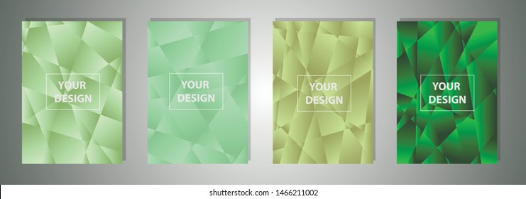 Set of colorful polygonal Vector EPS 10 illustration Gradient Background Texture. Simply geometric pattern. Template for design, banner, flyer, wallpaper, brochure, smartphone screen, mobile app. 