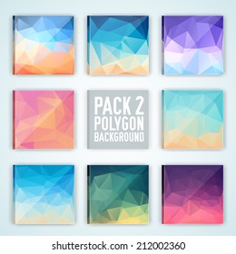 set of colorful polygontal backgrounds concept. Vector illustration design