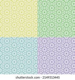 Set Of Colorful Print Pattern