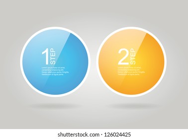 Set of colorful progress template. Number Options Banner & Card. Can be used for website, info-graphics, number banner.