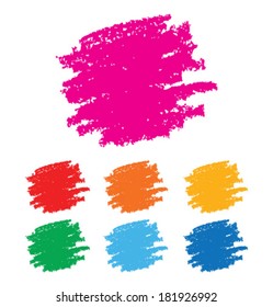 Set of Colorful Rainbow Hand Drawn Grunge backgrounds. Vector Illustration 