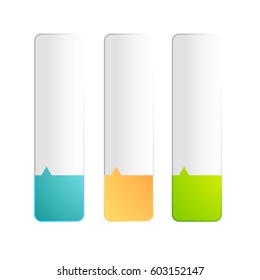 Set of colorful realistic banners. Vector Illustration, eps10, contains transparencies.
