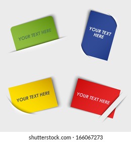 Set of colorful rectangular labels in your pocket svg