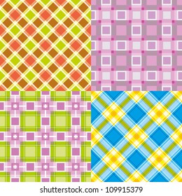 Set colorful repeating cell patterns