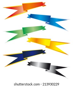 set of colorful ribbon 