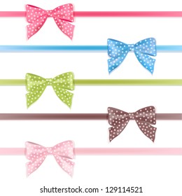 Set colorful ribbon. Vector illustration.