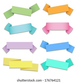 set of colorful ribbons