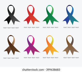A set of colorful ribbons
