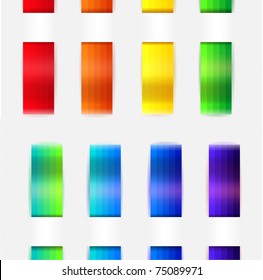 set colorful ribbons