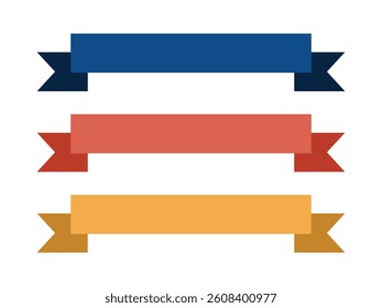 Set of Colorful Ribbons, Banners, badges, Labels - Design Elements on white background