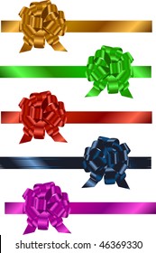 Coloridas cintas con arco aislado