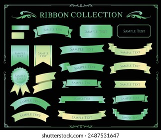 
Set of colorful ribbons. Decorative design material.