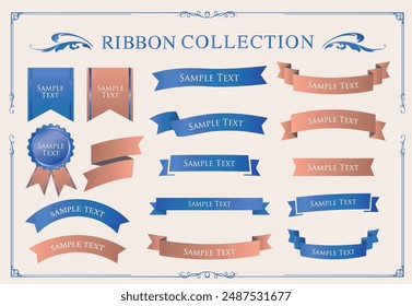 
Set of colorful ribbons. Decorative design material.