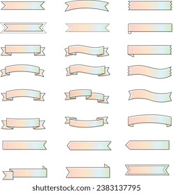conjunto de cintas coloridas. Elementos de cinta de opciones. Etiqueta de Starburst. Vintage. Colección moderna de cintas. Ilustración vectorial.