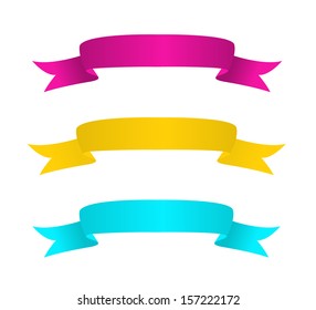 Set of colorful ribbons. Vector