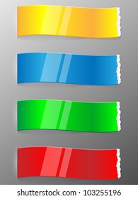 Set of colorful ribbons. Vector illustration.