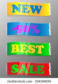 Set of colorful ribbons. Vector illustration.