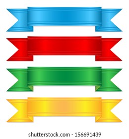 set of colorful ribbons.elements for decor.vector