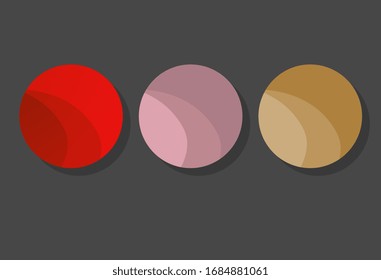 Set of colorful round abstract banners. Graphic banners design.
