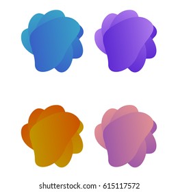 Set of colorful round abstract banners shape. Vector illustration