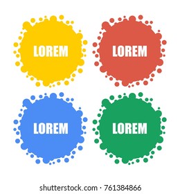 Set of colorful round abstract banners. Graphic banners design.