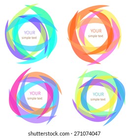 Set of colorful round abstraction dynamic vector elements